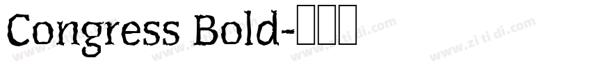 Congress Bold字体转换